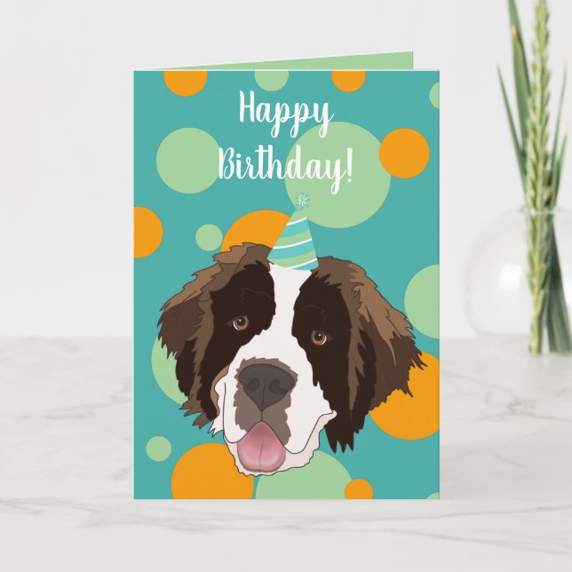 Customisable Saint Bernard Card (Front)