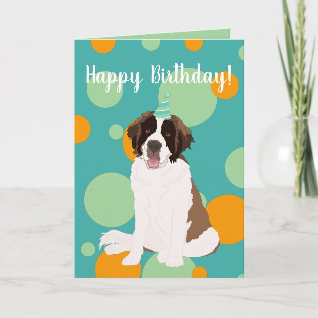Customisable Saint Bernard  Card (Front)