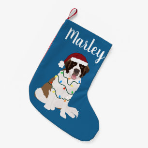 Customisable Saint Bernard   Small Christmas Stocking