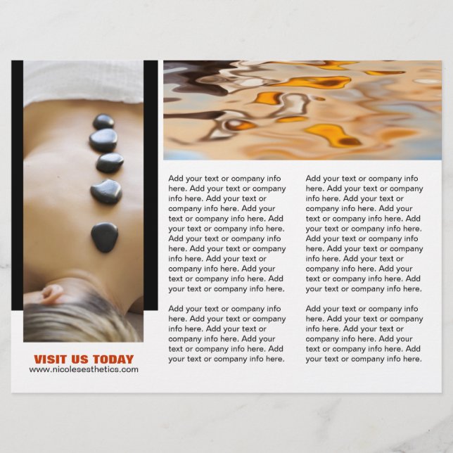 Customisable Salon and Spa Three Fold Flyer (Front)