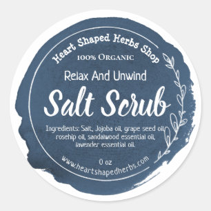 Customisable Salt Scrub Label Handmade Business