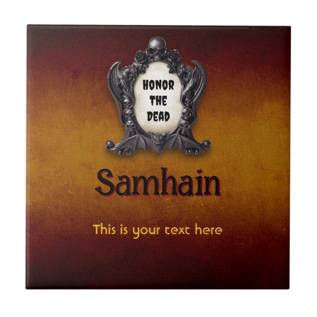 Customisable Samhain Ceramic Tile (Front)