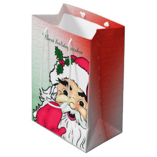 Customisable Santa claus Medium Gift Bag