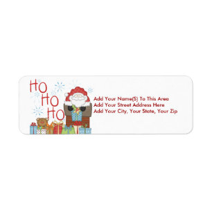 Customisable Santa Ho Ho Ho Return Address Labels