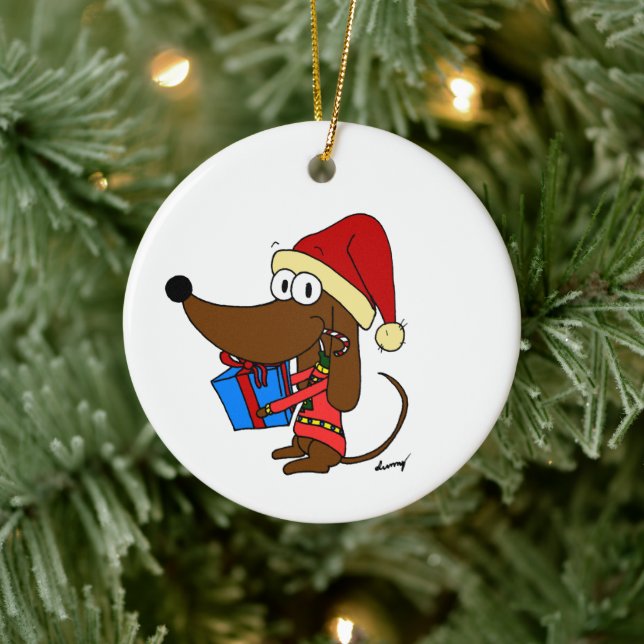 Customisable Santa Midge Ceramic Ornament (Tree)