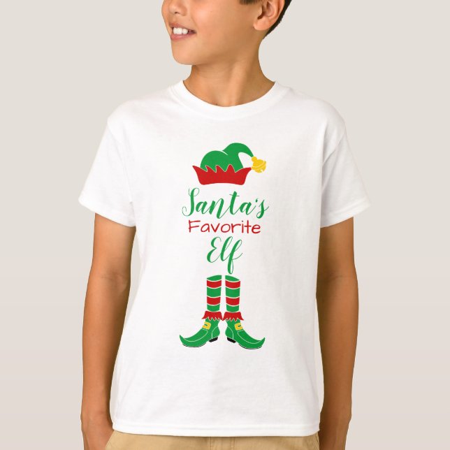 Customisable Santa's Elf Christmas T-Shirt (Front)
