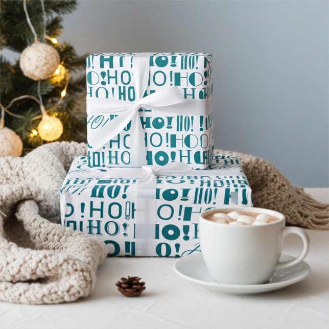 Customisable Santa's HO! HO! HO! Holiday Greetings Wrapping Paper (Creator Uploaded)