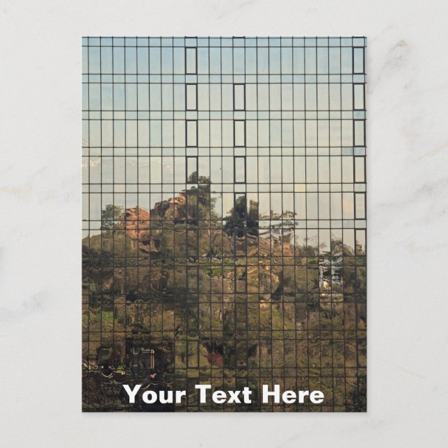 Customisable Santiago, Chile reflection Postcard (Front)