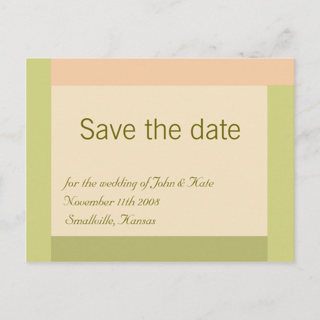 Customisable Save the Date : Authentic Announcement Postcard (Front)