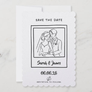 Customisable Save the Date Bride groom