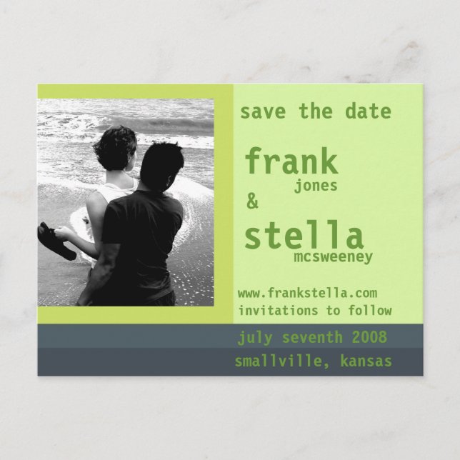 Customisable Save the Date Card (Front)