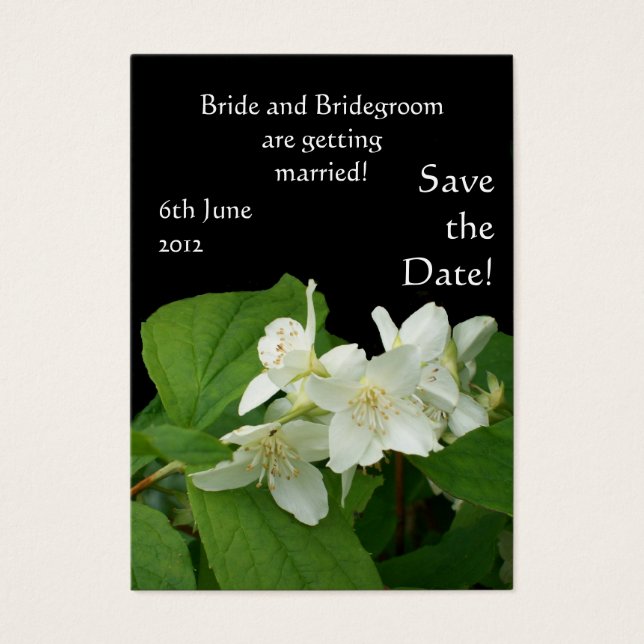 Customisable Save the Date Card, Mock Orange (Front)
