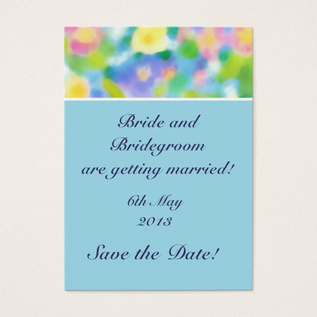 Customisable Save the Date Card, Spring Sunshine (Front)