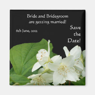 Customisable Save the Date Magnet, Mock Orange Magnet