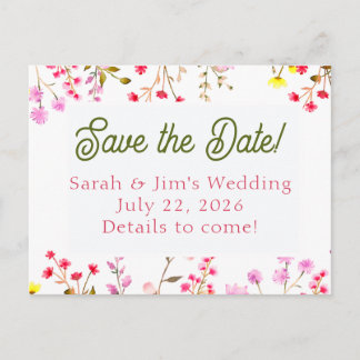 customisable save the date postcards