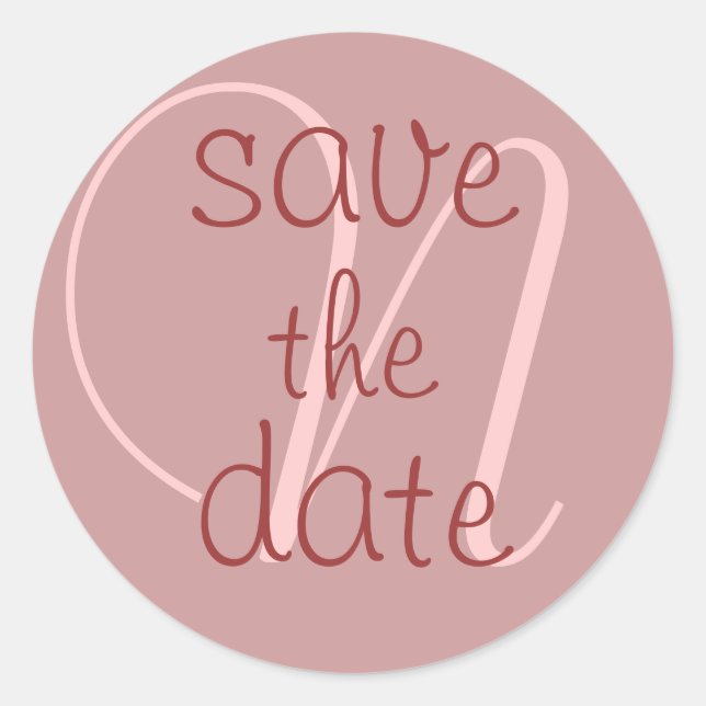 Customisable Save the Date Stickers (Front)