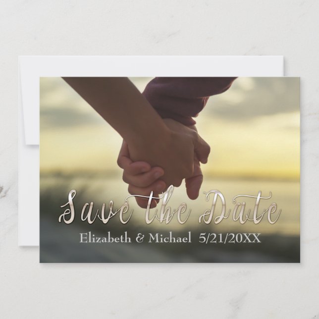 Customisable Save the Date Wedding card (Front)