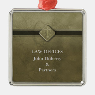 Customisable Scales of Justice Metal Ornament