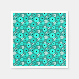 Customisable Scandinavia Doodle flower Napkin