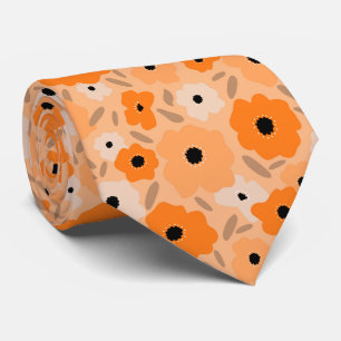 Customisable Scandinavian Doodle flower Tie