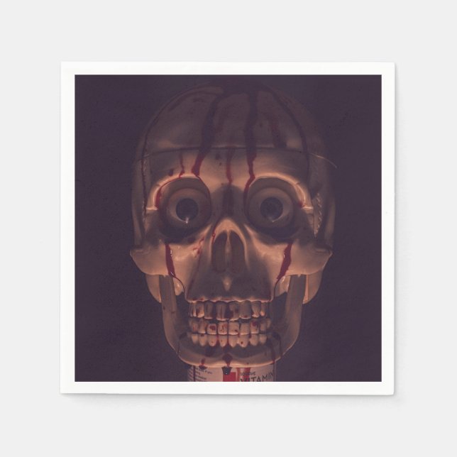 Customisable Scary Halloween  Napkin (Front)