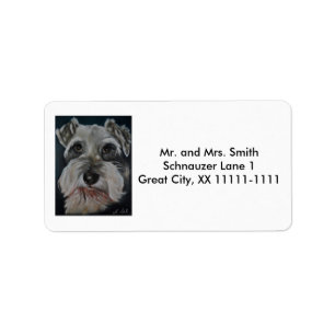 Customisable Schnauzer Address Labels