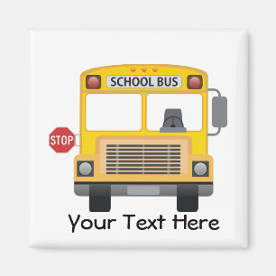 Customisable School Bus Magnet
