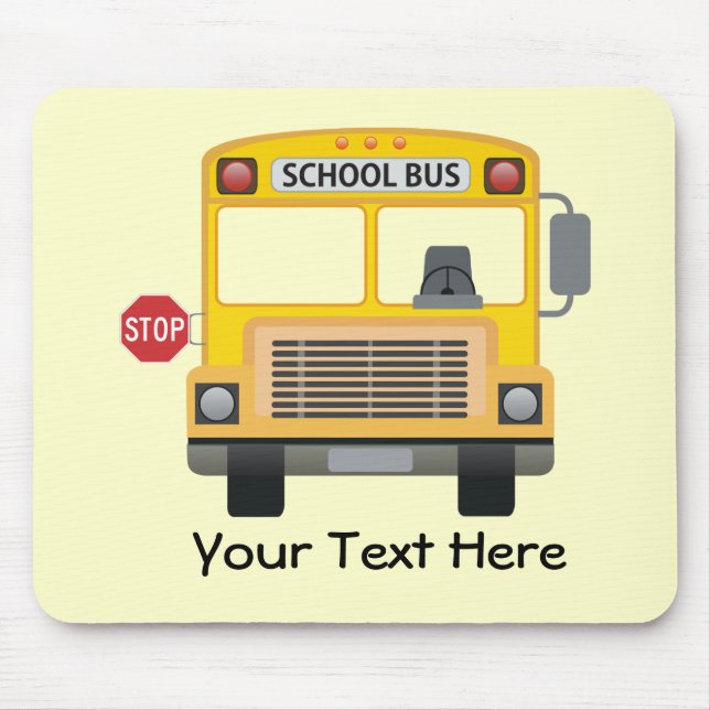 Customisable School Bus Mouse Pad (Front)