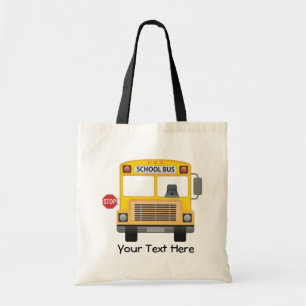 Customisable School Bus Tote Bag