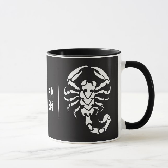 Customisable - Scorpion and Your Initials Ver.2 Mug (Right)