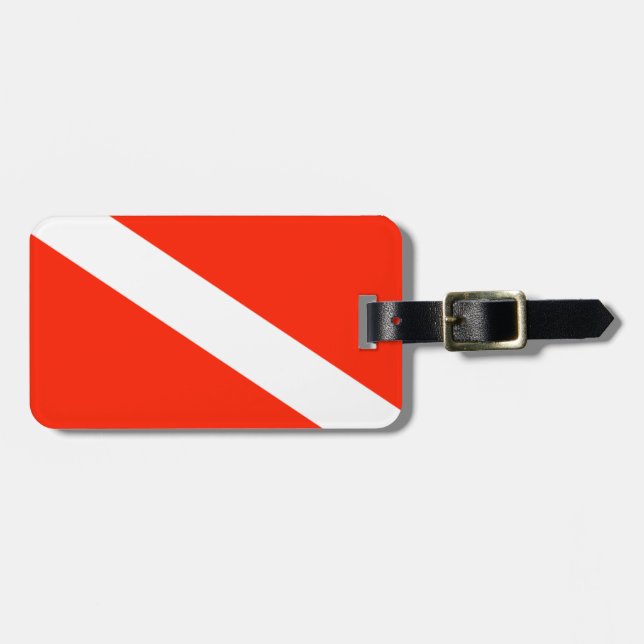 Customisable Scuba Flag Luggage Tag (Front Horizontal)