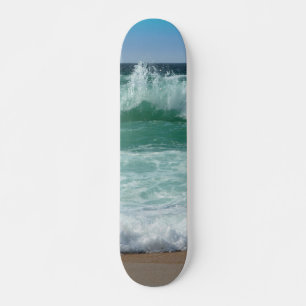 Customisable Seascape Waves Template Cool Skateboard