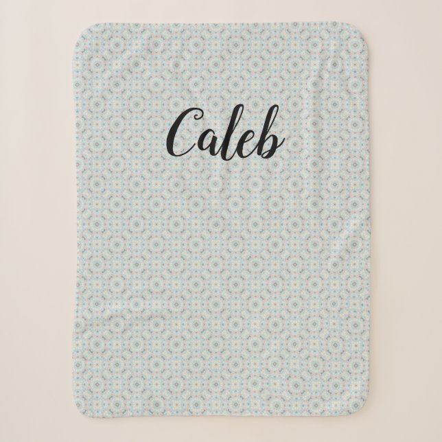 Customisable Seashell Pattern Kids Sherpa Blanket (Front)