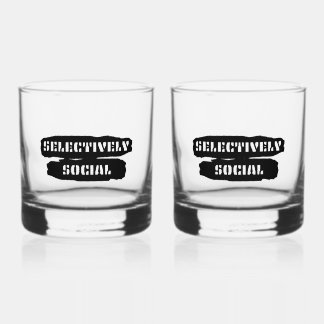 Customisable Selectively Social Whiskey Glass