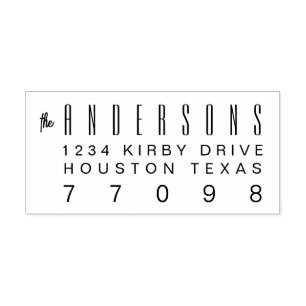 Customisable Self Inking 2.9 x 1.2" Stamp Template