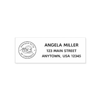 Customisable Self Inking Address Stamp with Logo