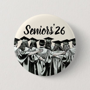 Customisable seniors  6 cm round badge