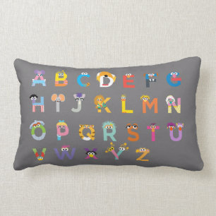 Customisable Sesame Street Alphabet Lumbar Cushion