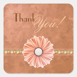 Customisable Shades of Autumn Thank You Stickers