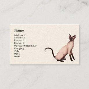 Customisable Siamese Cat Lovers Business Card
