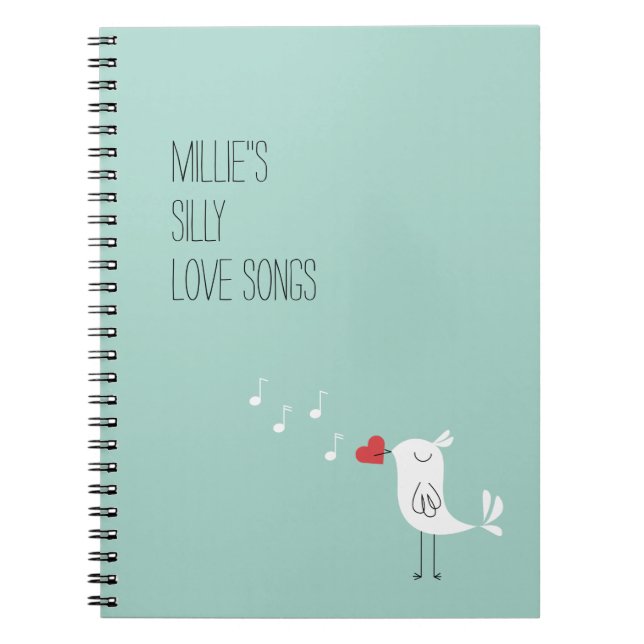 Customisable Silly Love Songs Journal (Front)