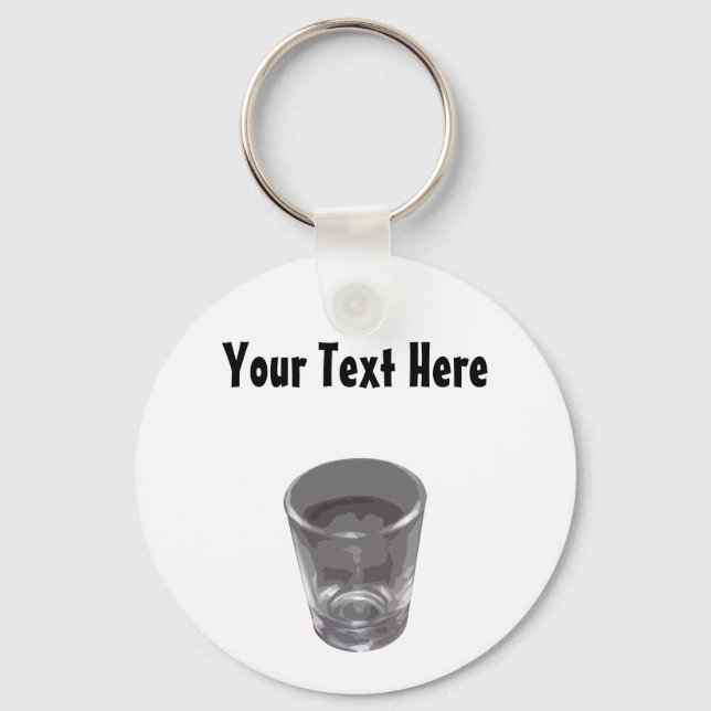 Customisable Silver Shot Glass Keychain (Front)