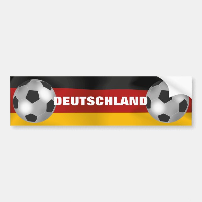 Customisable Silver Soccer Ball Bumper Sticker (Front)