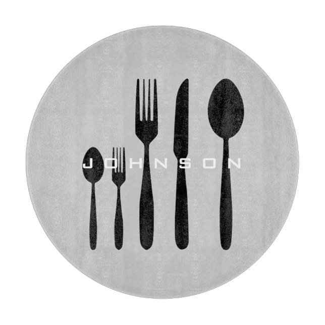 Customisable Silverware Cutting Board (Front)