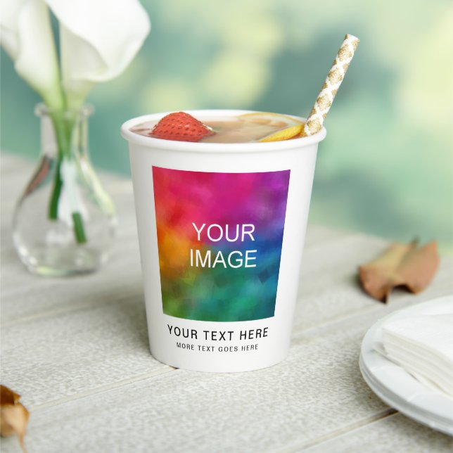 Customisable Simple Clean Stylish Papercup Cute Paper Cups (Insitu)