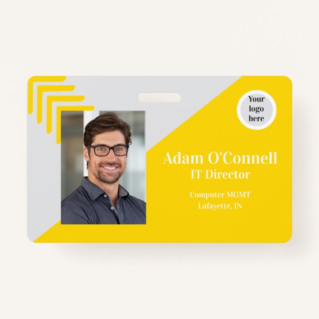 Customisable Simple Design Business ID Badge (Front)