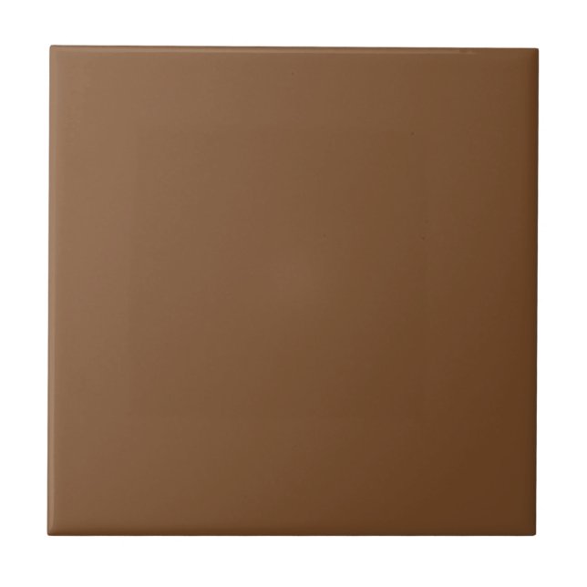 Customisable Simple Mid Brown Tile (Front)