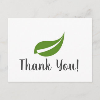 Customisable Simple Shaklee Thank You Postcard