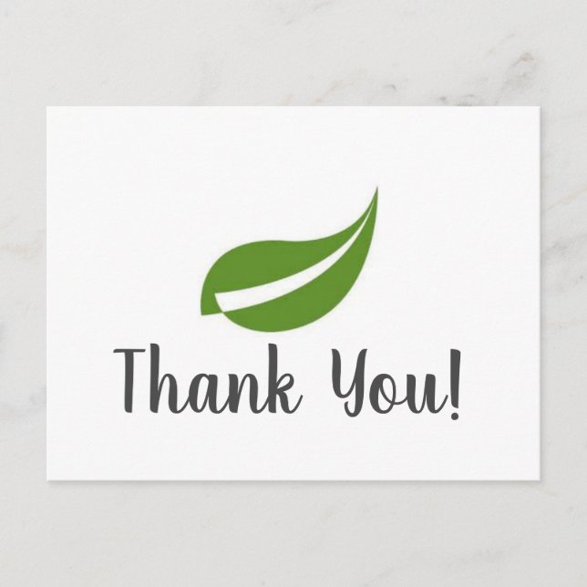 Customisable Simple Shaklee Thank You Postcard (Front)