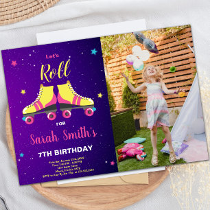 Customisable Skating Party Invitations for Kids